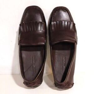Bond + Dunn Arturo brown leather driving shoe moccasins sz 10